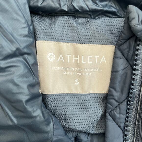 Athleta Rock Rige PrimaLoft Blue Quilted Jacket Size Small - Picture 2 of 8